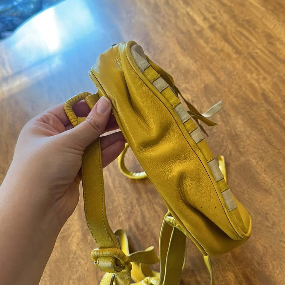 Cleobella Mini Yellow Strip Backpack - Picture 9 of 13